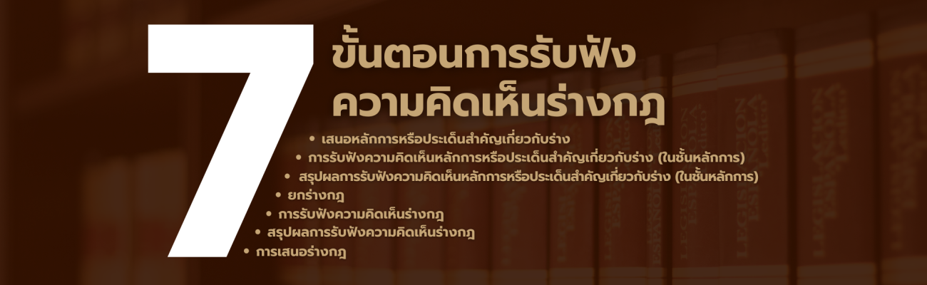 7 ขั้นตอนการรับฟังความคิดเห็นร่างกฎ